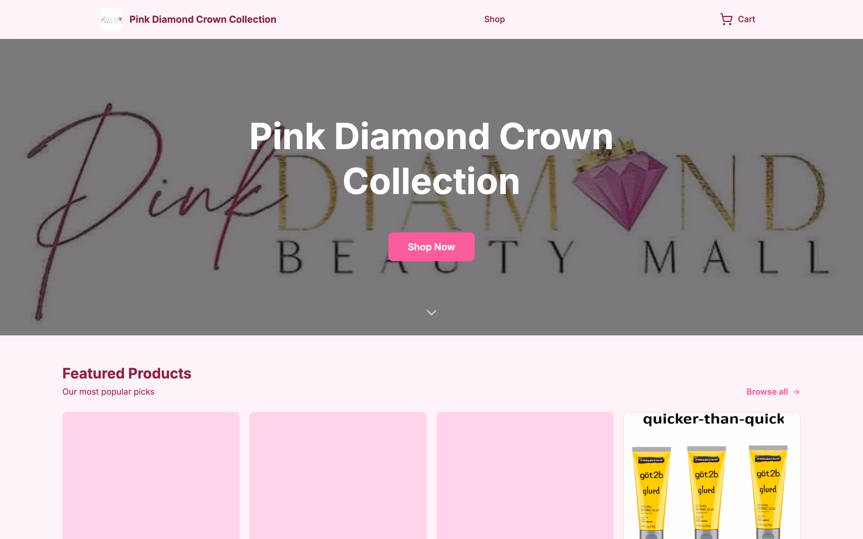 The Pink Diamond Crown Collection storefront