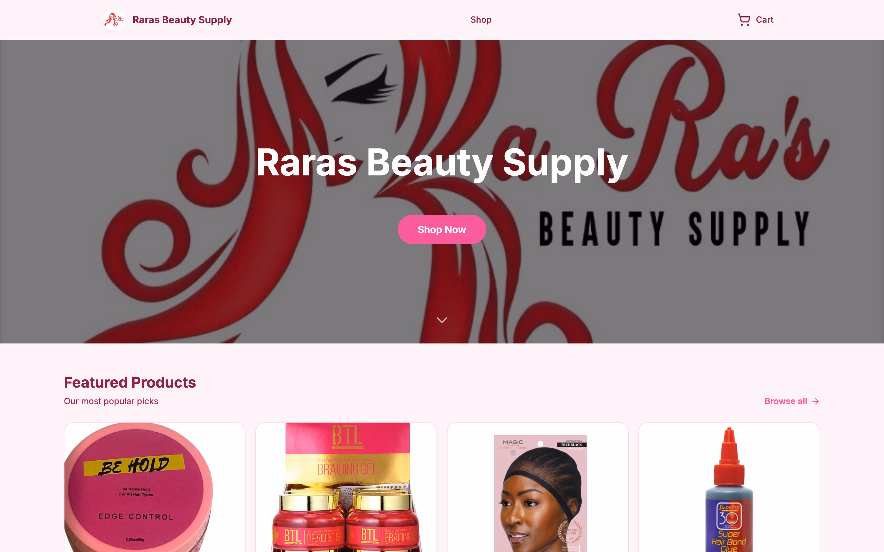 The Raras Beauty Supply storefront