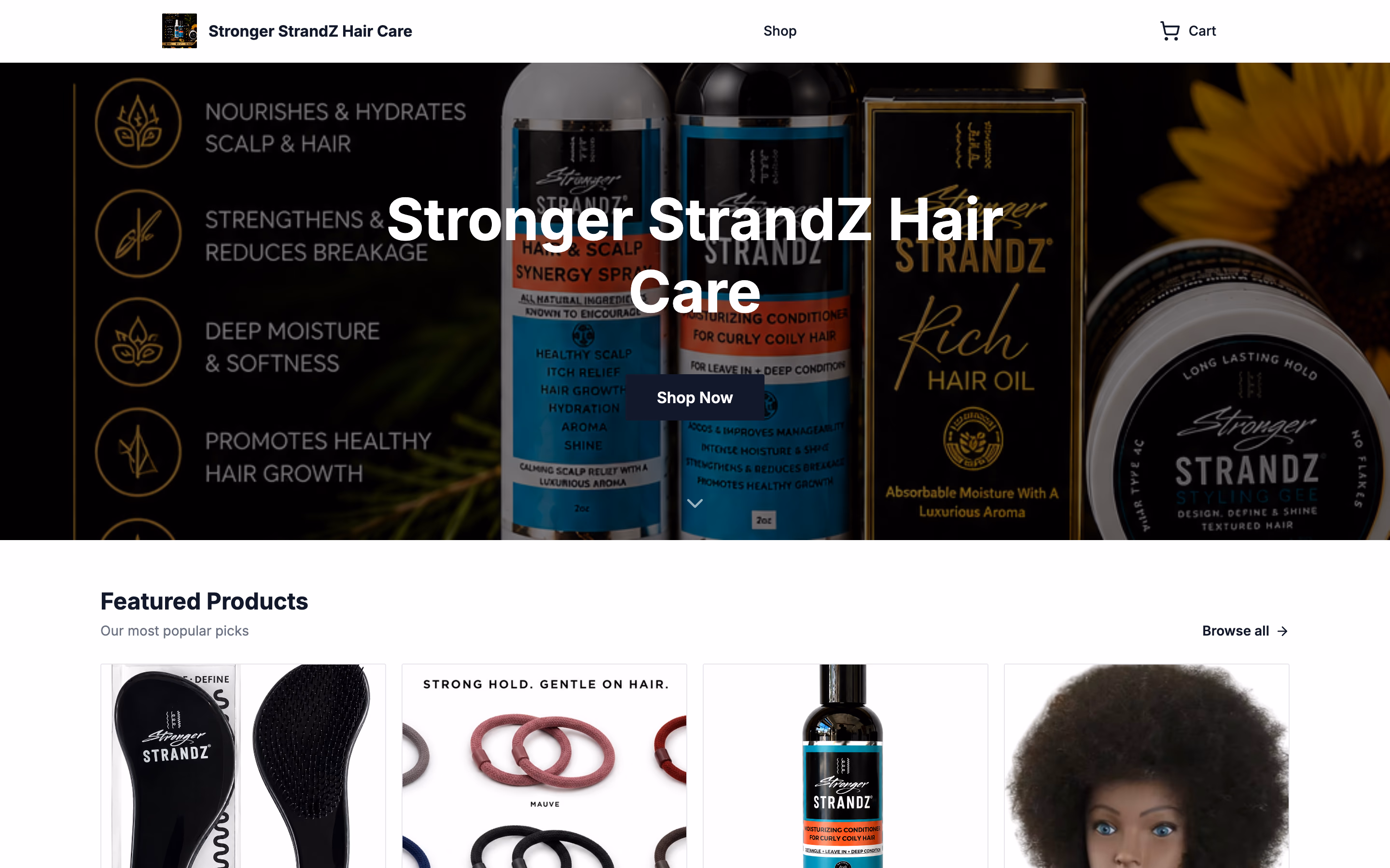The Stronger StrandZ Hair Care storefront