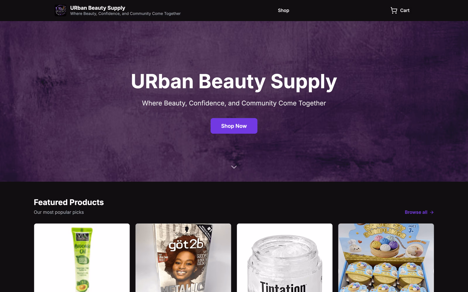 The URban Beauty Supply storefront